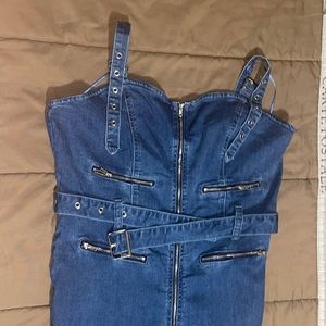 Denim Overall Jumpsuit